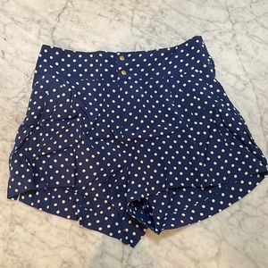 Blue and White Polka Dot Shorts
